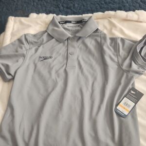 Speedo Gray Polo Shirt Classic Design